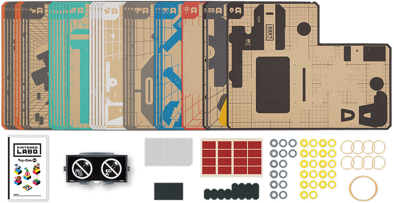 The contents of the full set, including the naked goggles.